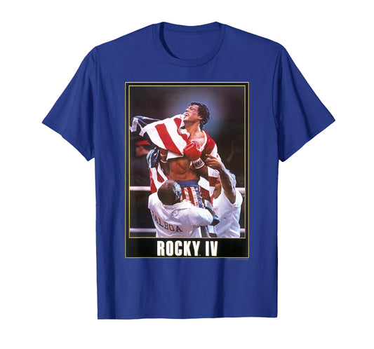 Rocky IV American Flag Poster T-Shirt Small