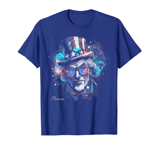 Uncle Sam Fourth 4th of July American Flag USA America Funny T-Shirt