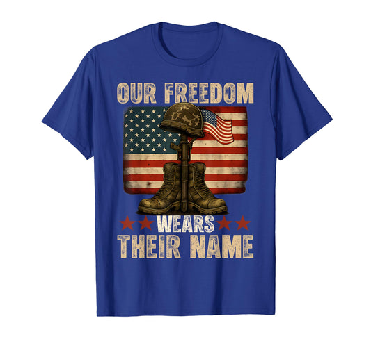 Fallen Soldier USA Flag Memorial Day Patriotic Veterans Day T-Shirt