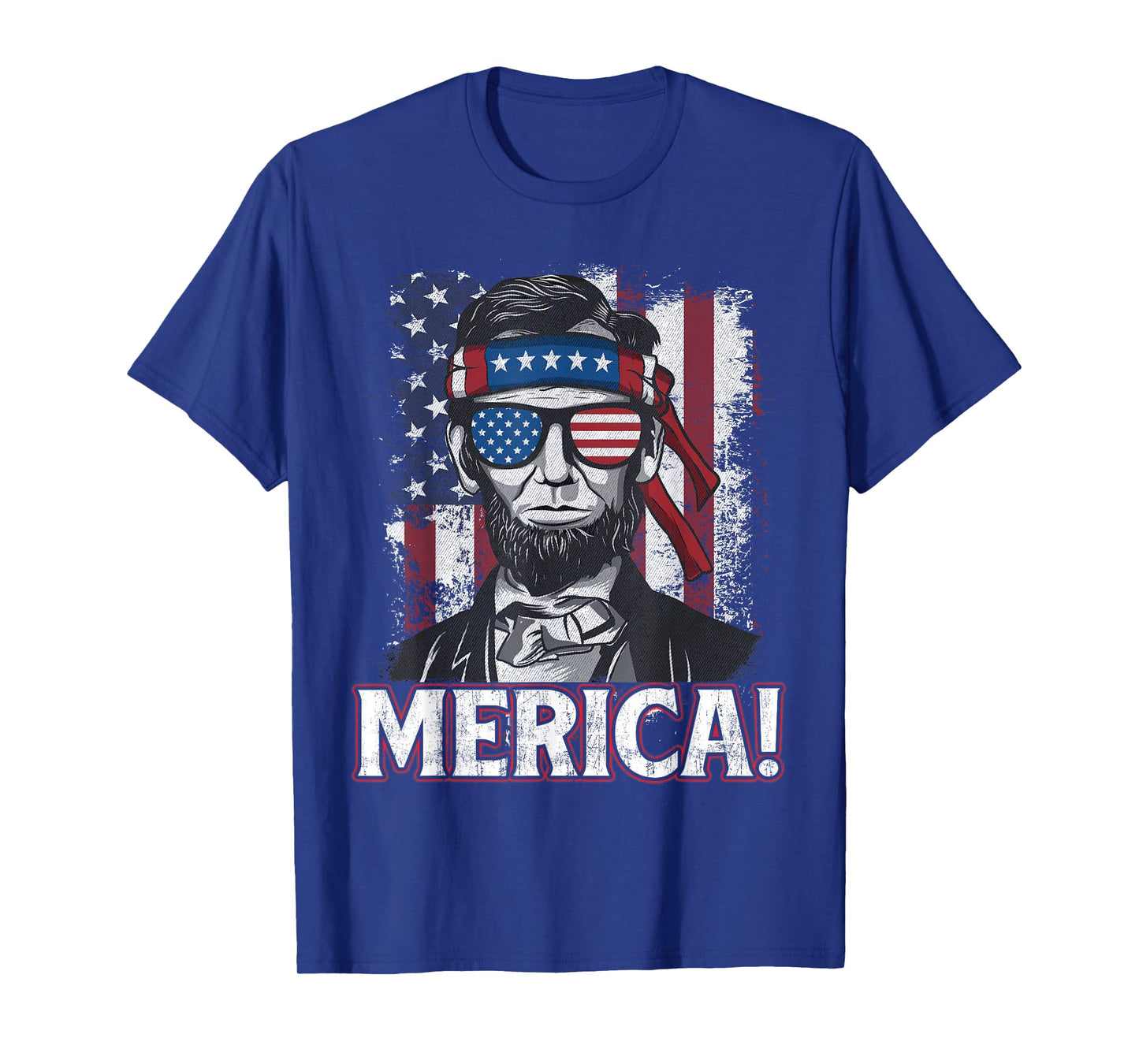 Abraham Lincoln Merica - USA American Flag 4th of July T-Shirt