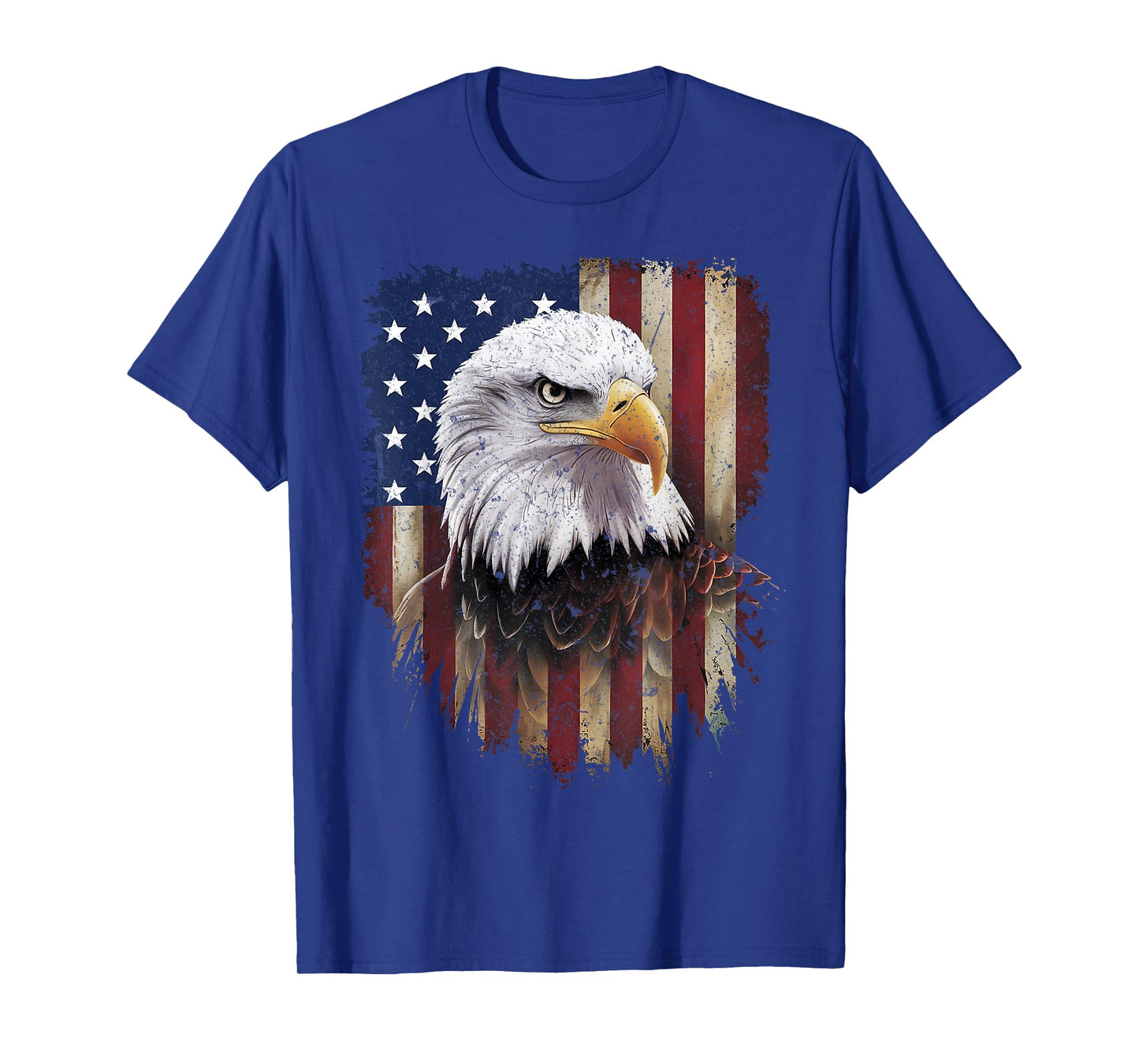 American Flag Bald Eagle Patriotic 4th Of July Man Boys T-Shirt