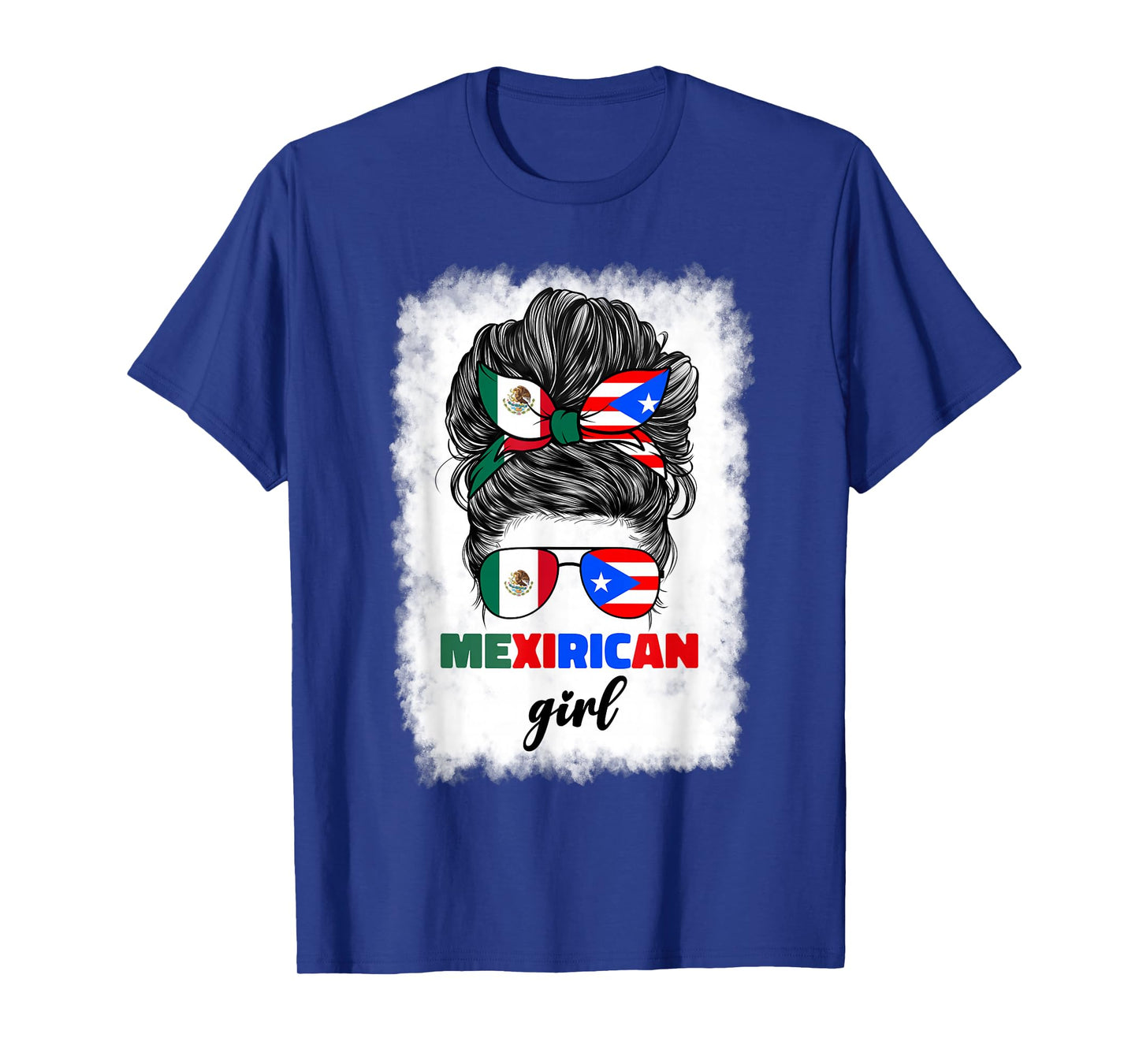 Mexirican Girl Mix Half Mexican and Puerto Rican Rico Flag T-Shirt
