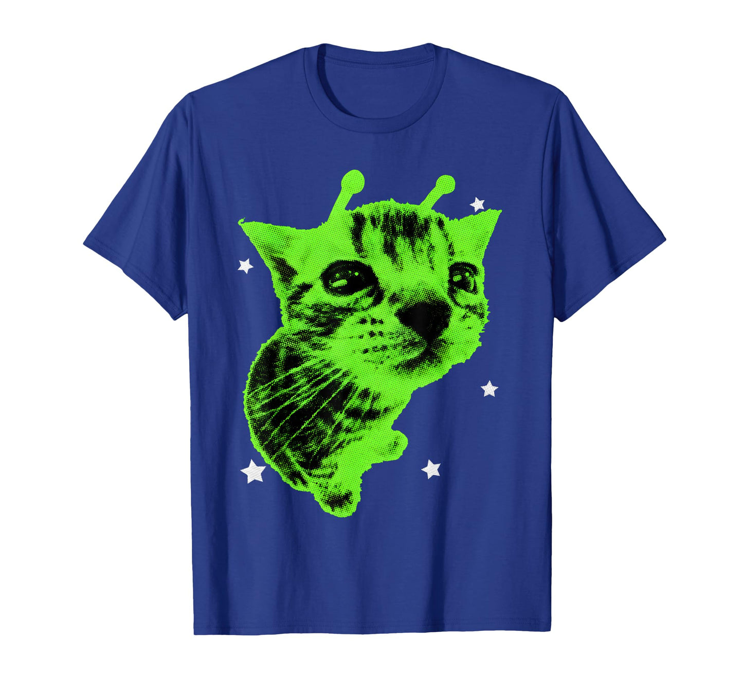 Y2K Alien Cat Meme Retro Silly Cat Vintage Space Kitty Funny T-Shirt