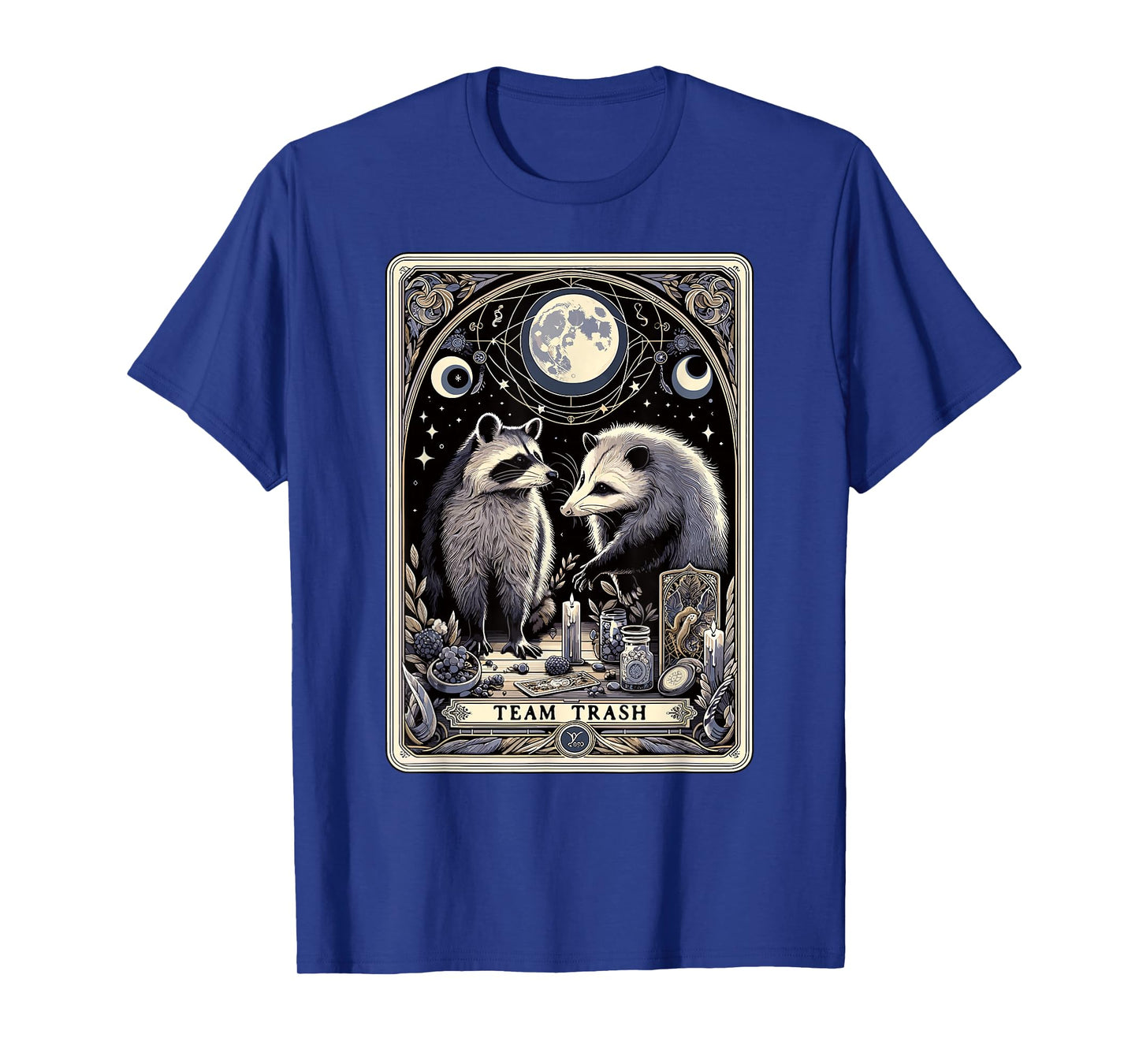 Team Trash Tarot Card Raccoon Opossum Witchcraft Goth Possum T-Shirt