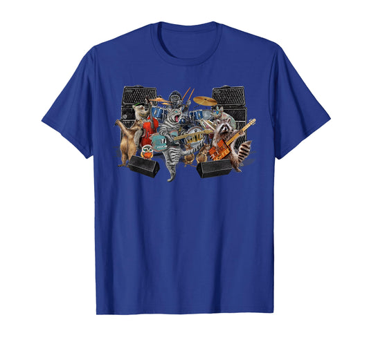 Animals Musicians Music Cats Dogs Raccoon Animalz Band Art T-Shirt