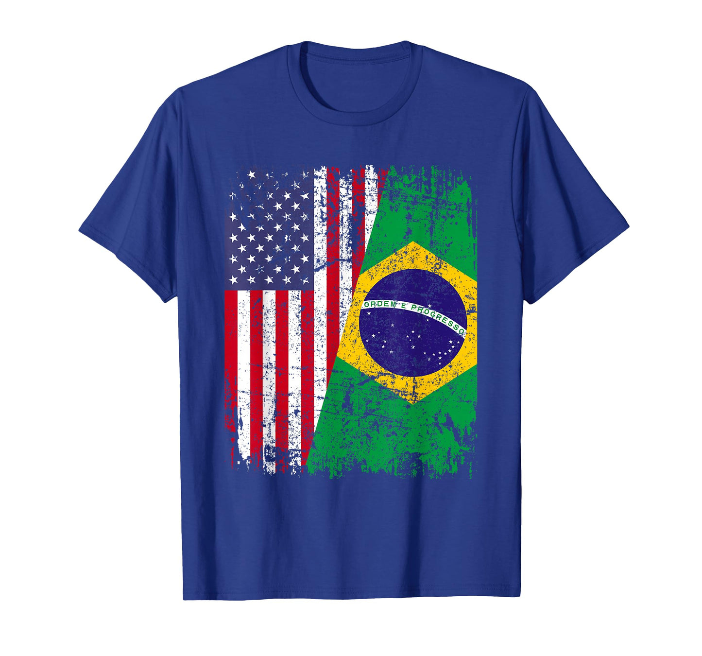 Brazilian Roots | Half American Flag | Brazil T-Shirt