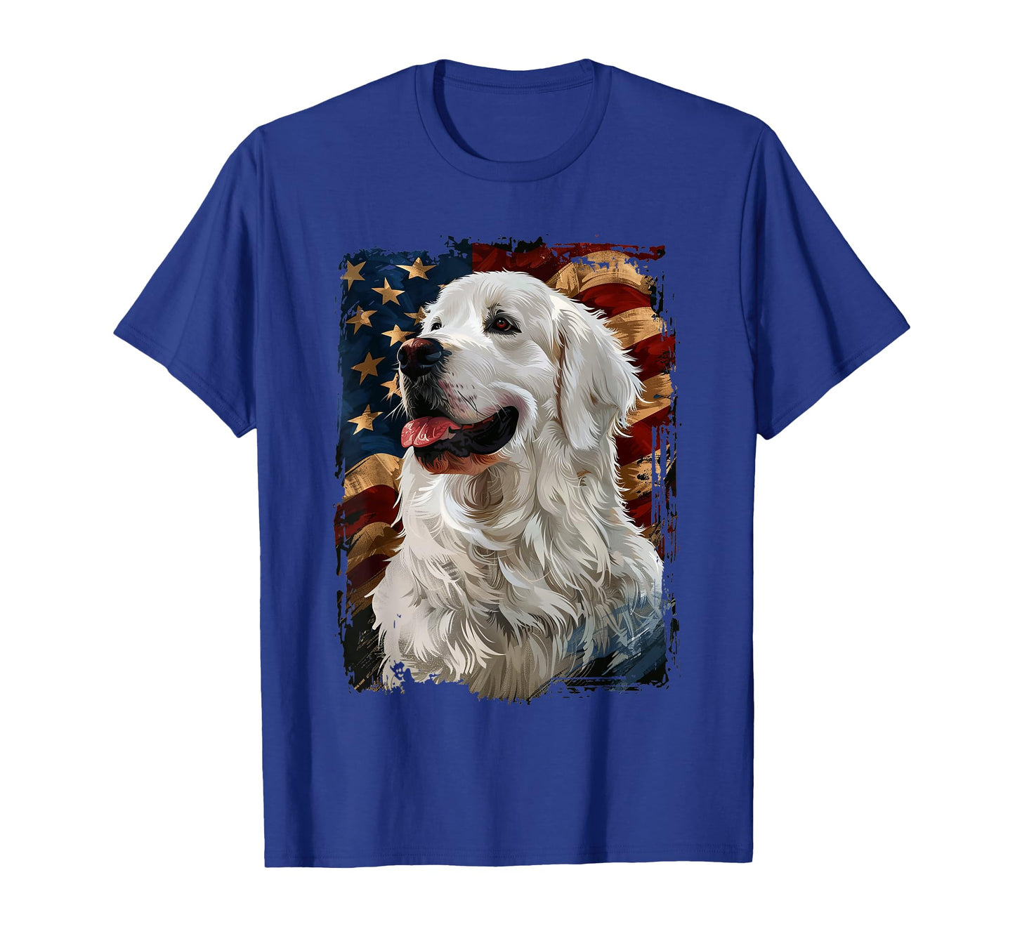 Great Pyrenees American Flag T-Shirt