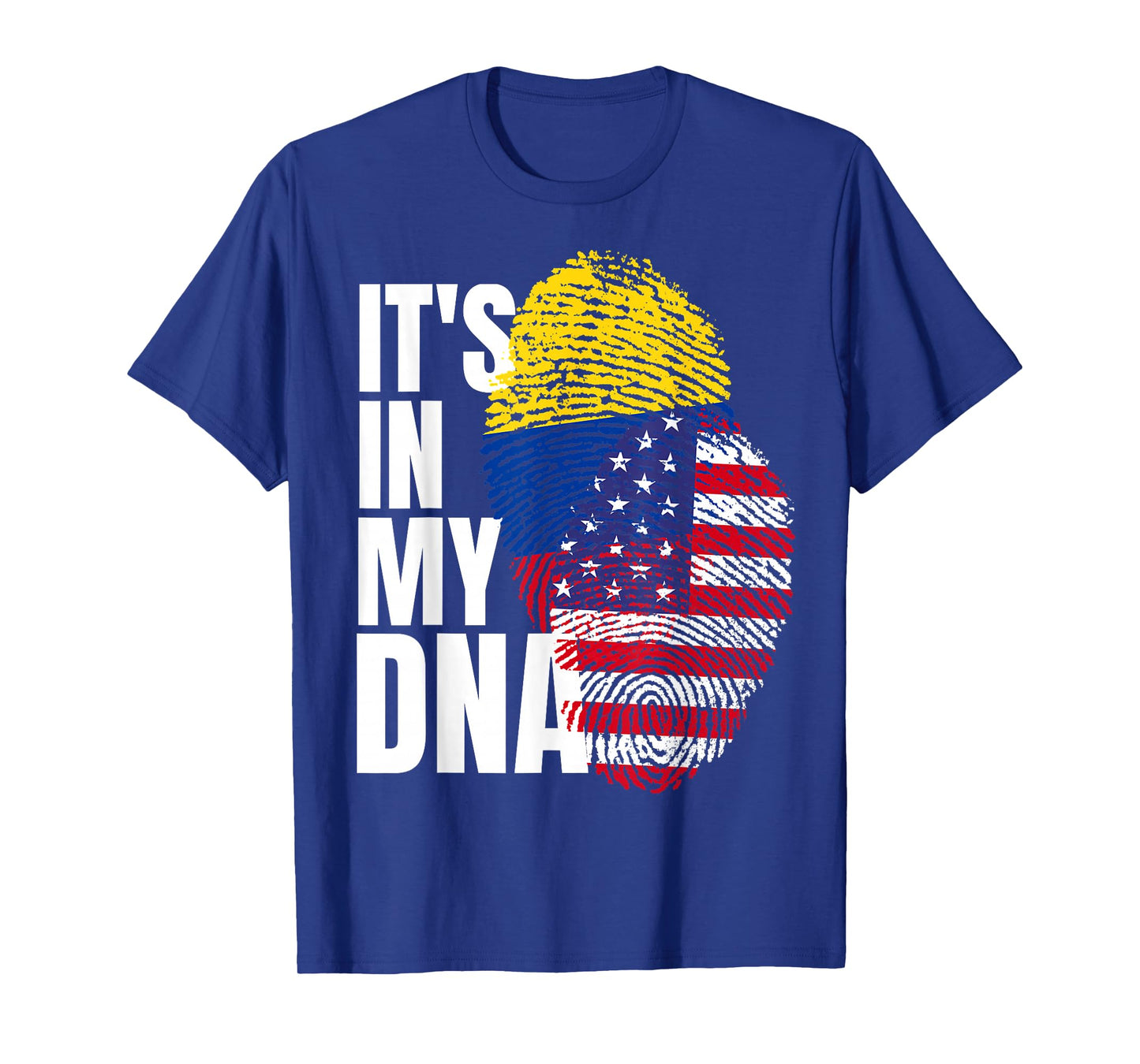 American And Colombian Mix DNA Flag Heritage T-Shirt