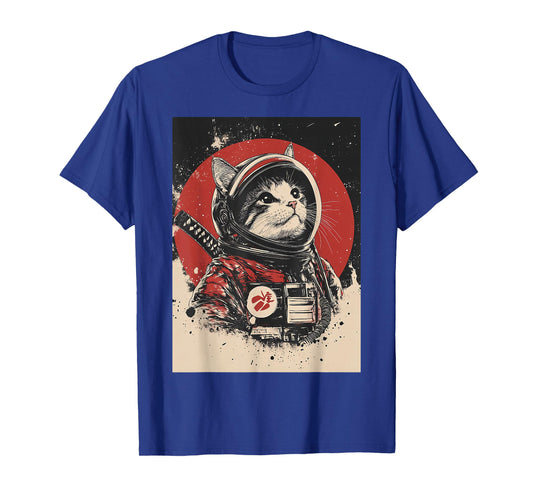 Astronaut Cat Space Cosmic Japanese Retro T-Shirt
