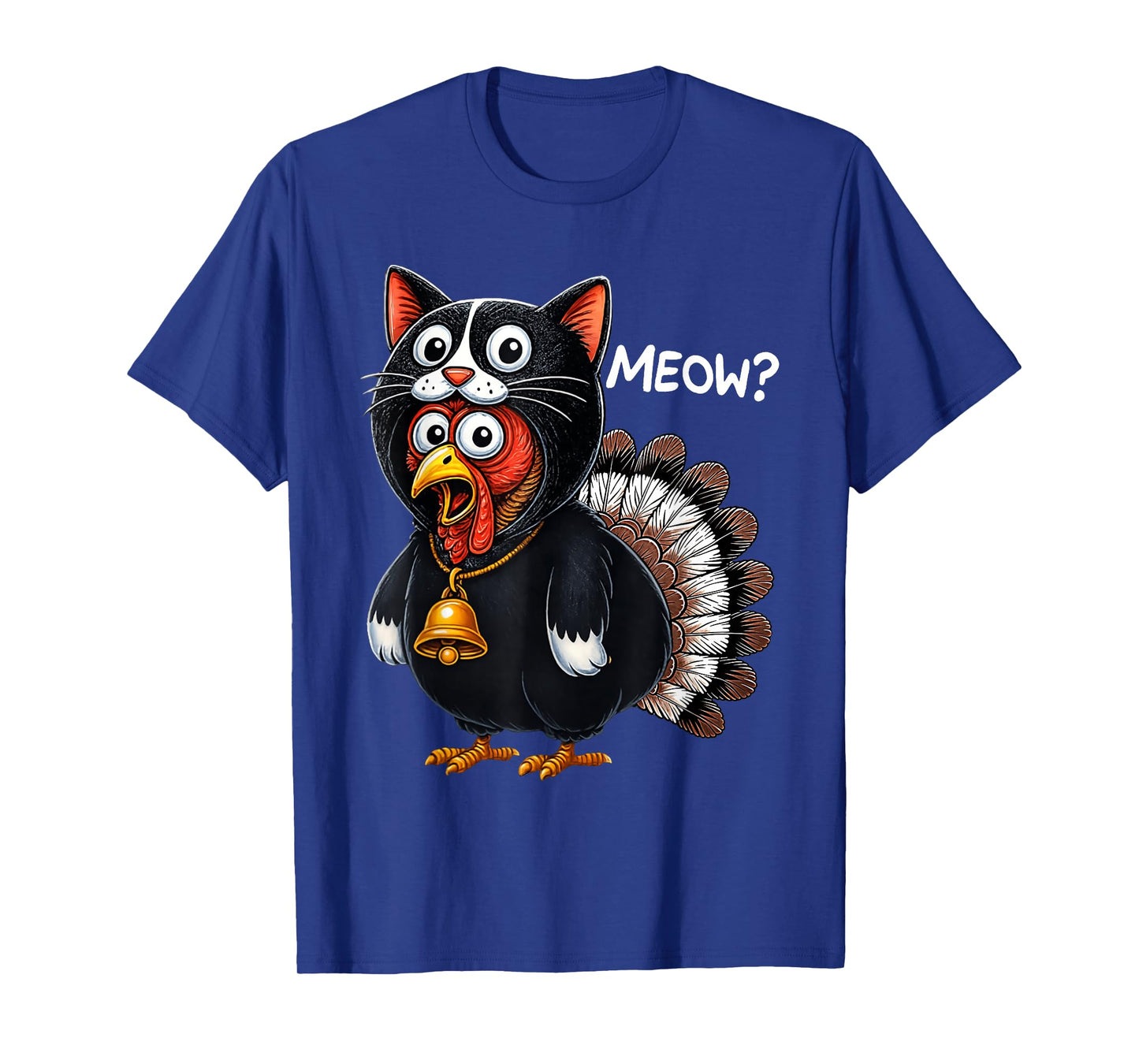 Turkey Meow Funny Thanksgiving T-Shirt