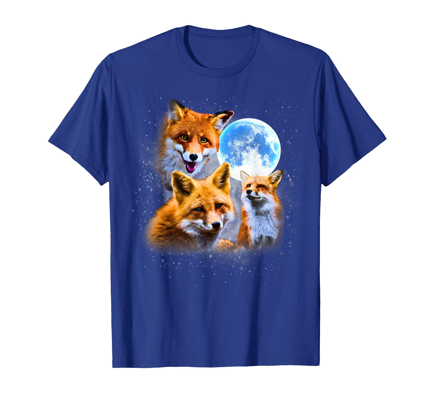 Howling in the Moon Funny Foxes Graphic Animal Lovers Meme T-Shirt
