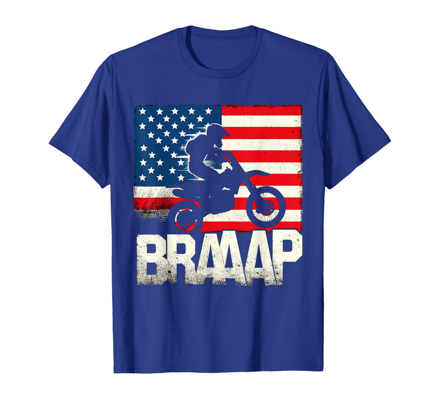 USA American Flag Motocross Rider Dirt Bike Supercross T-Shirt