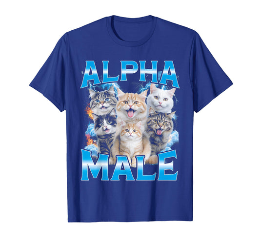 Alpha Male Funny Bootleg Cat Gen-Z Meme T-Shirt