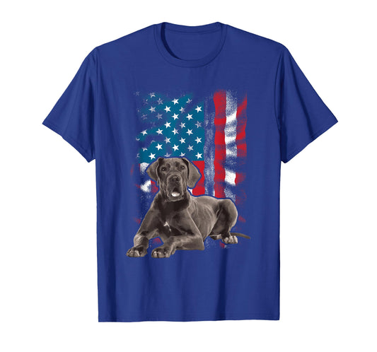 USA American Flag Great Dane - Dog Lover Puppy Trainer T-Shirt
