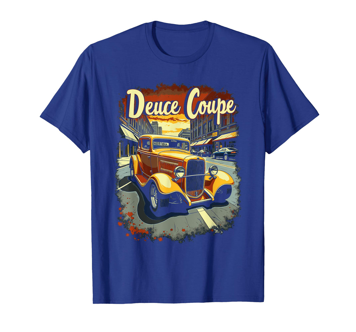 1932 American Street Scene 5 Window Deuce Coupe Hot Rod T-Shirt