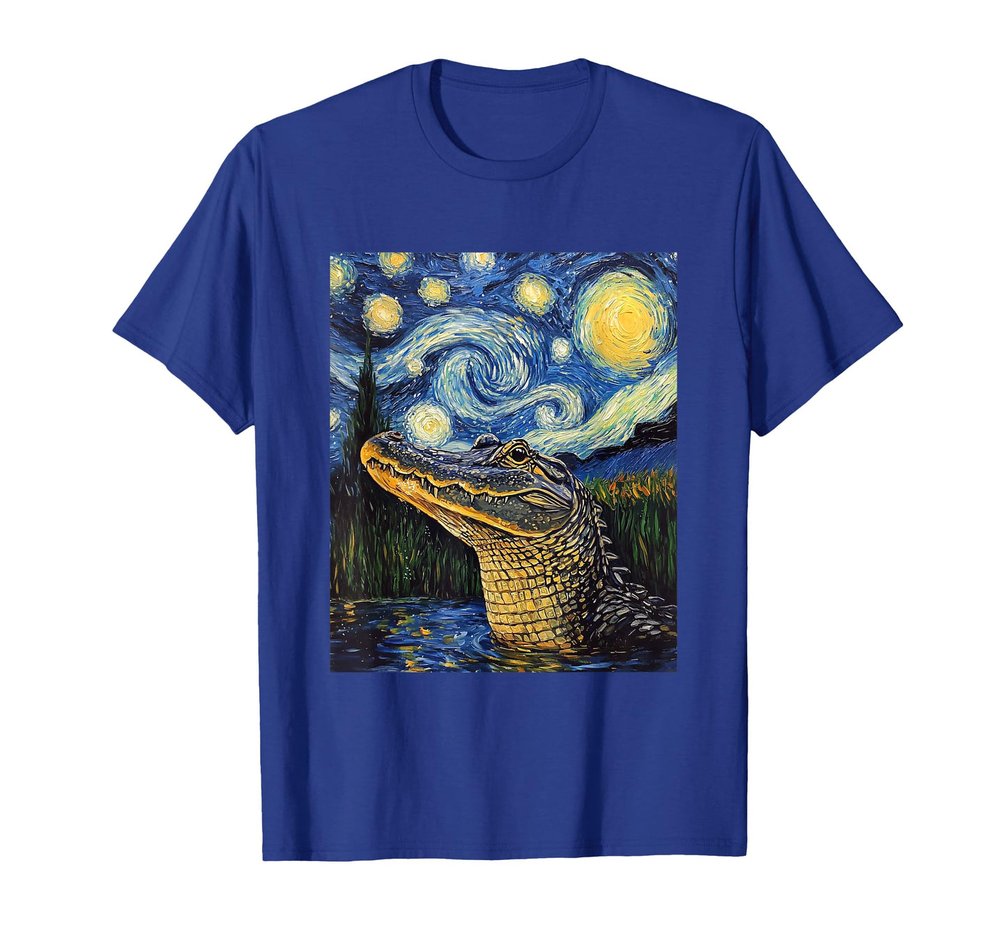Alligator - Van Gogh Style - Starry Night T-Shirt