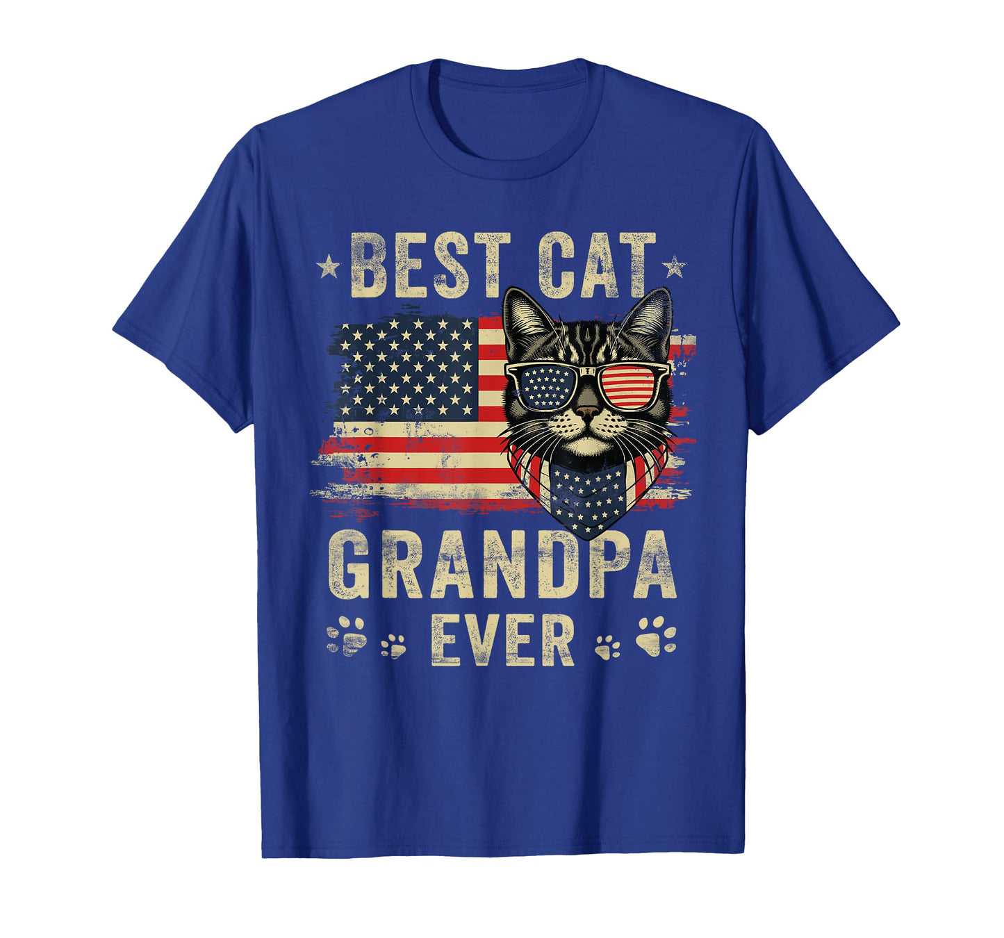Best Cat Grandpa Ever Funny Father's Day For Cat Grandpa T-Shirt for Men Women