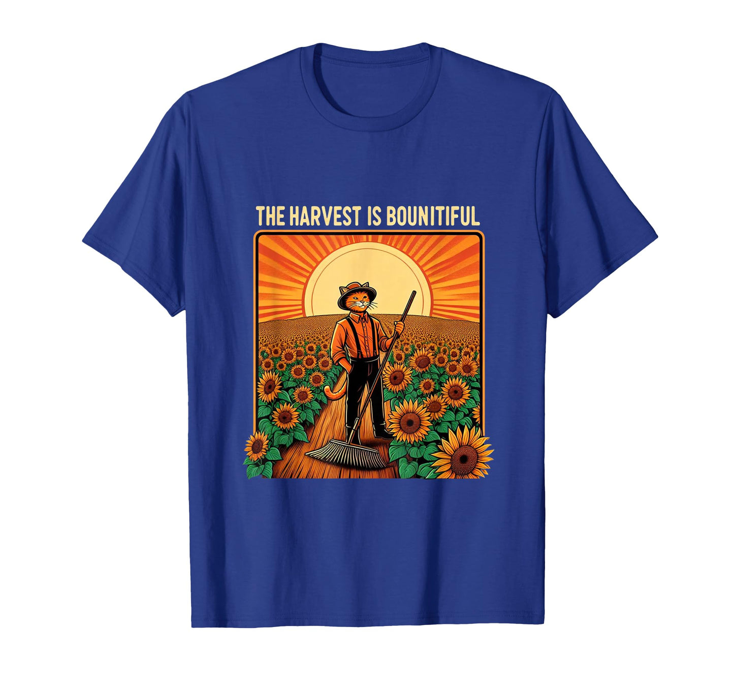 The harvest is bountiful funny farmer cat T-Shirt for Men Women
