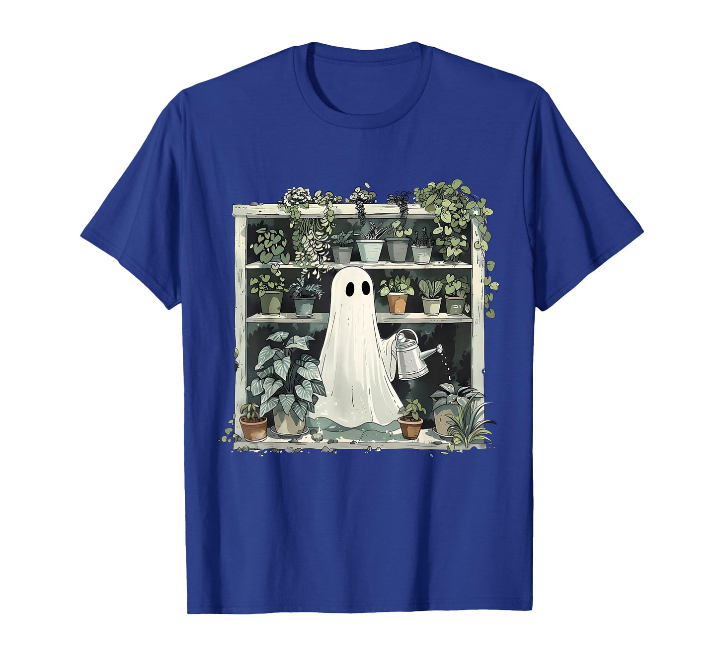 Cute Funny Ghost Boo Gardening Gardener Plants Halloween T-Shirt