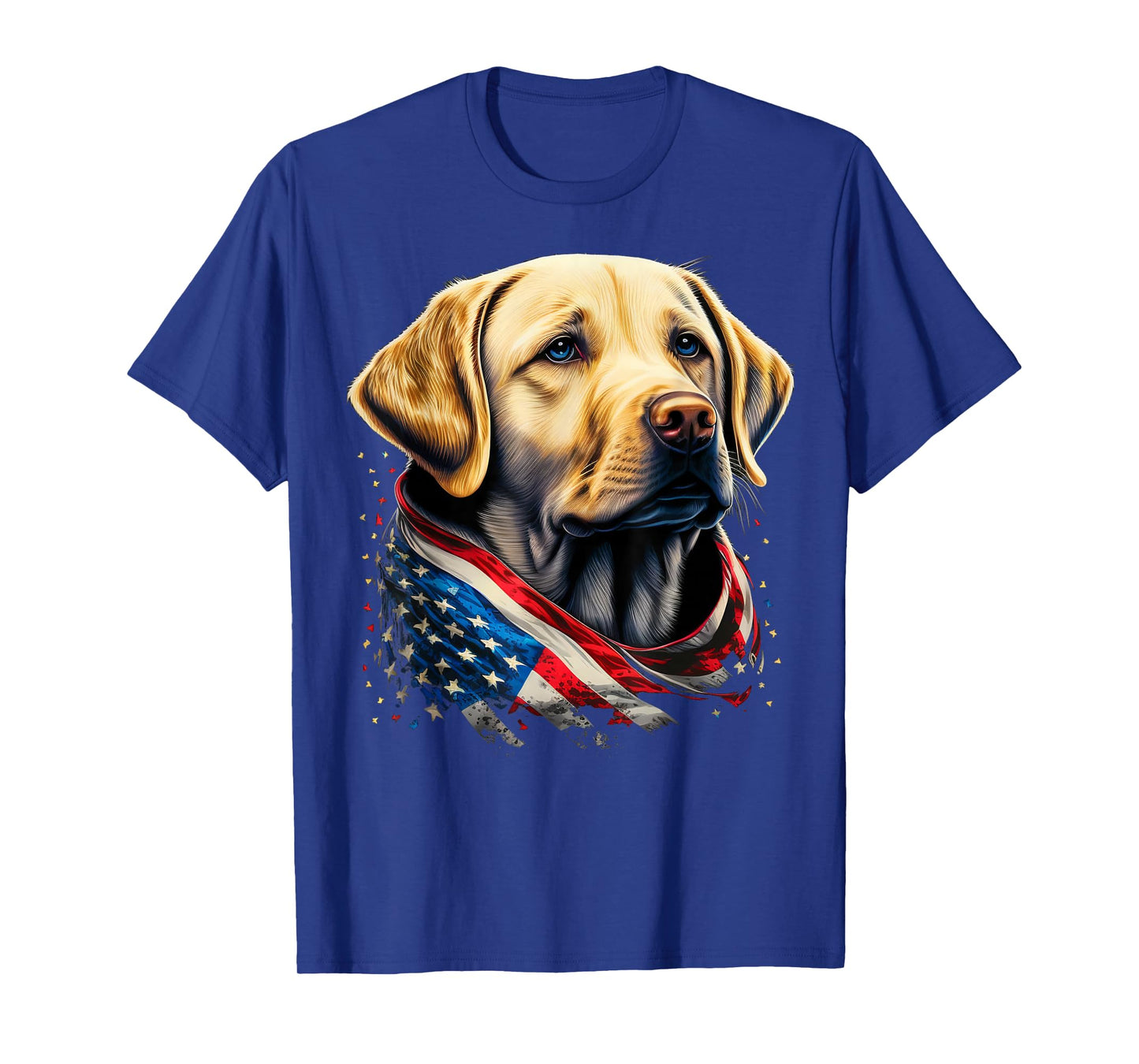 USA 4th Of July Yellow Patriotic American Labrador Retriever T-Shirt