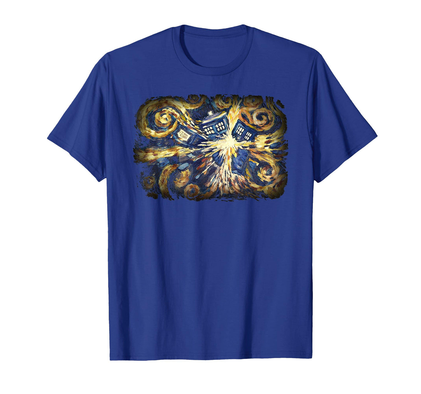 Art Tardis Van Gogh Time Travel Sci-Fi Fan T-Shirt