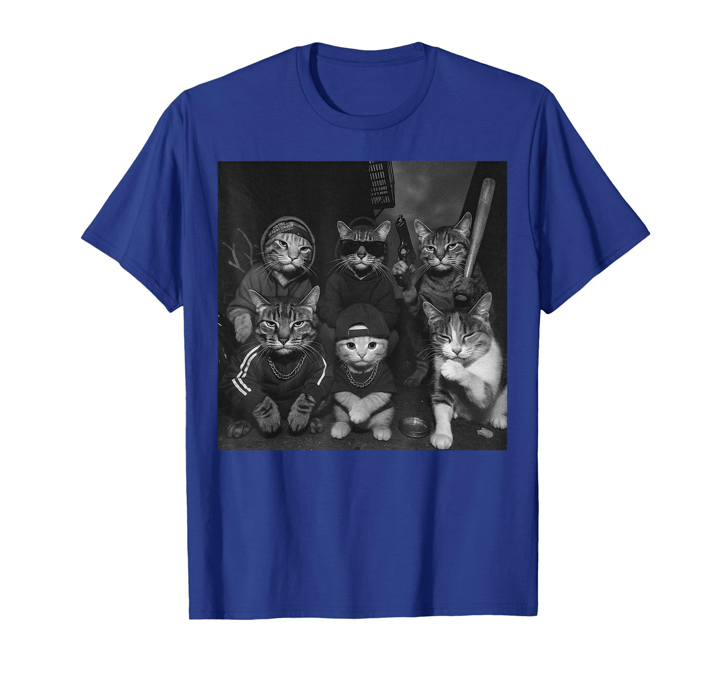 Gangster Cats Vintage Funny Kitty Gang Meme T-Shirt