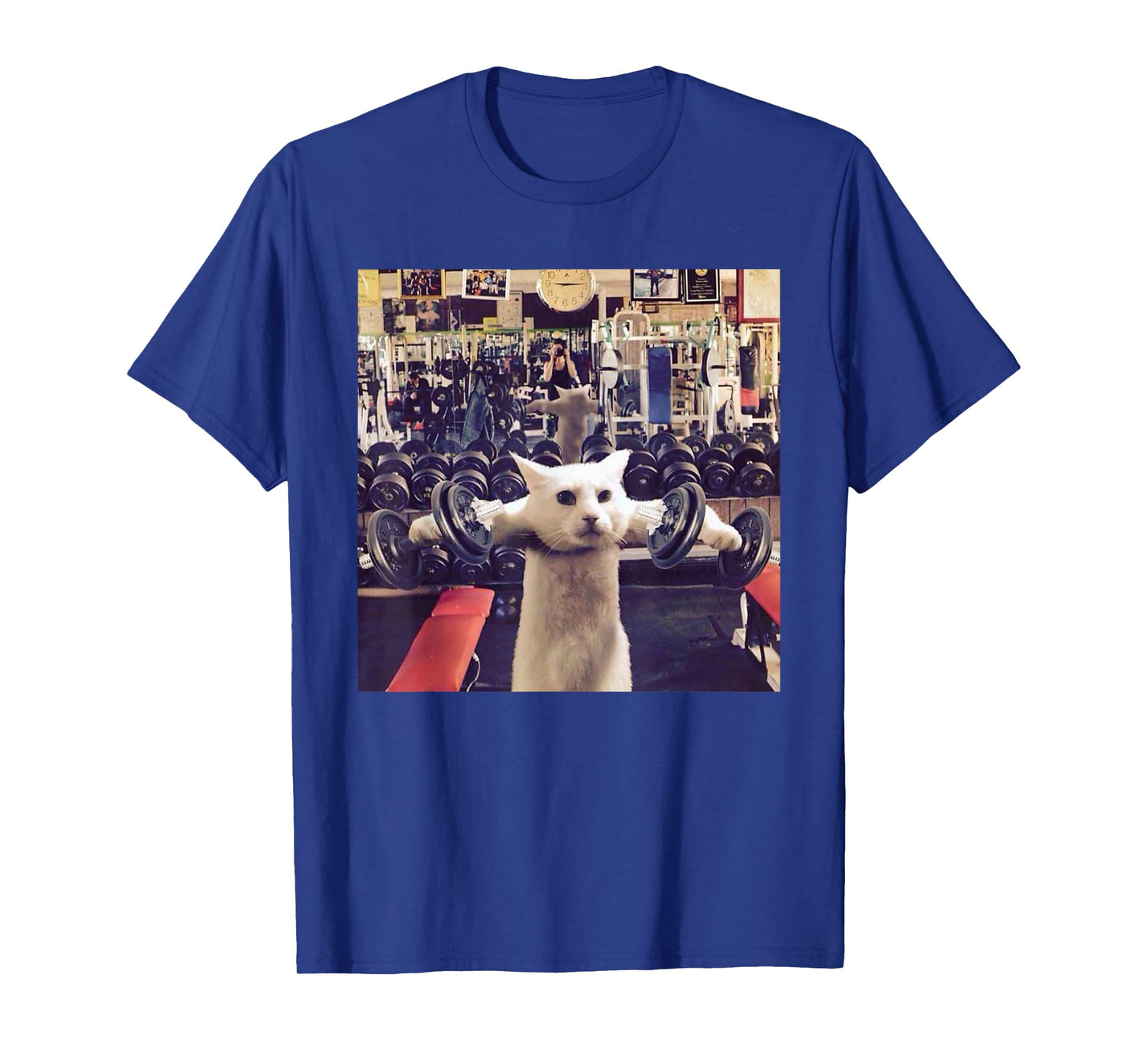 Cat Deadlift Training Funny Cute Kitten Weightlifting Meme T-Shirt