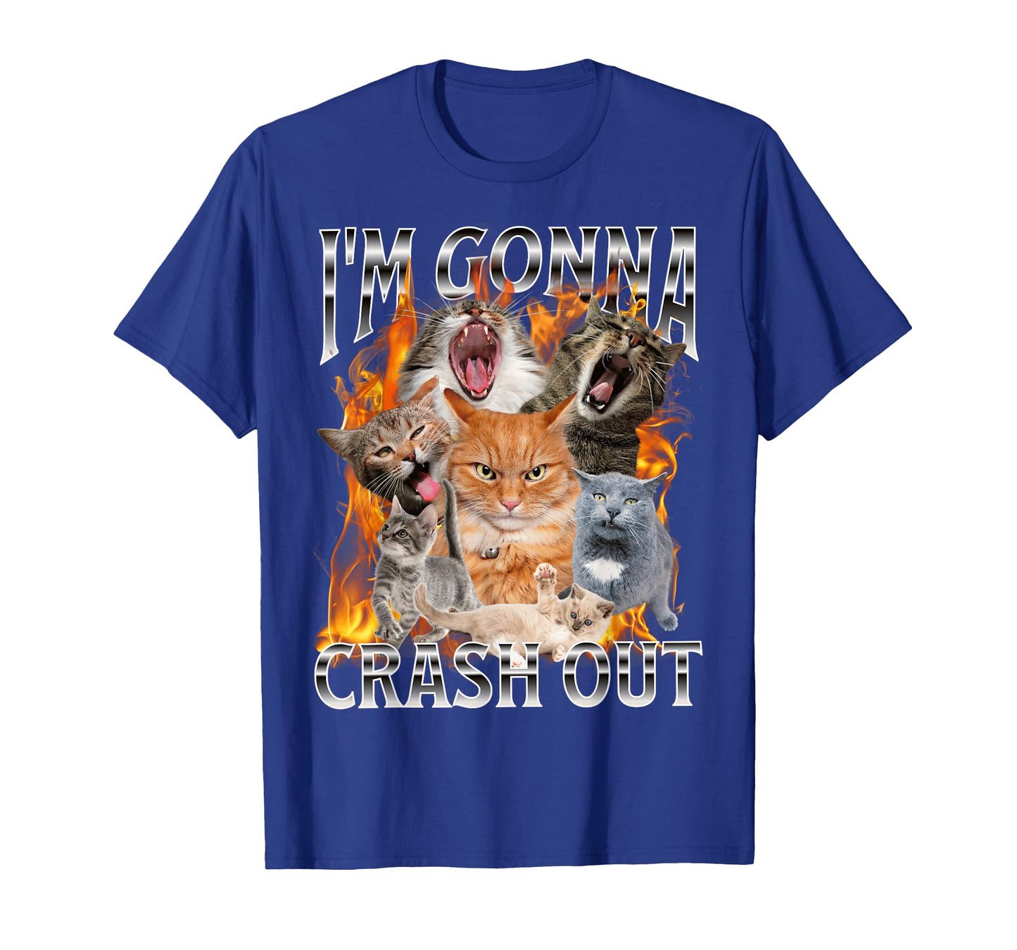 I'm Gonna Crash Out Cat Meme Bootleg Graphic T-Shirt