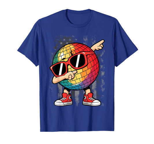 Retro Disco Ball Dabbing 70s Nightclub Dance Party Costume T-Shirt