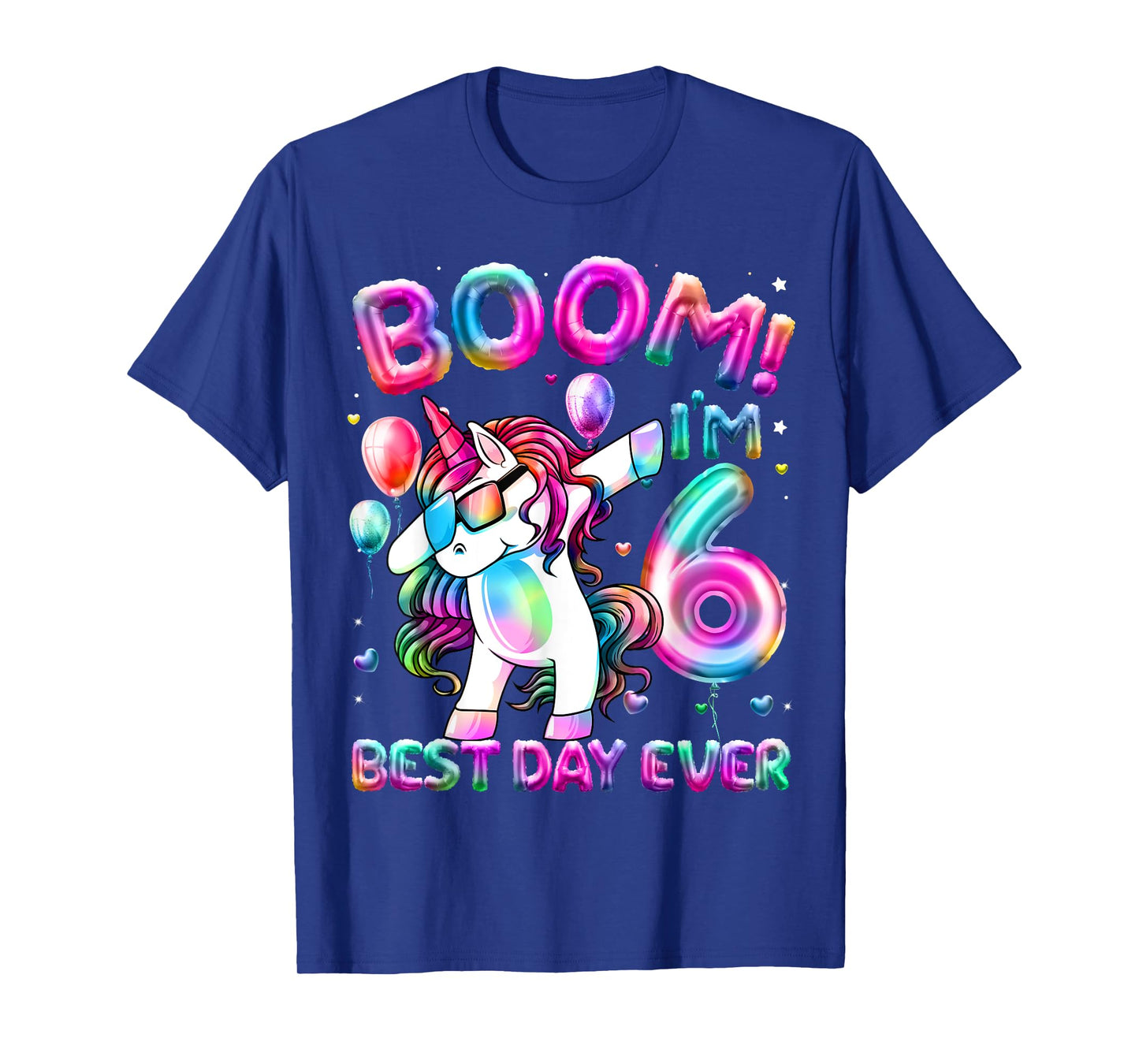 6 Years Old Dabbing Unicorn Gifts 6th Birthday Girl Party T-Shirt