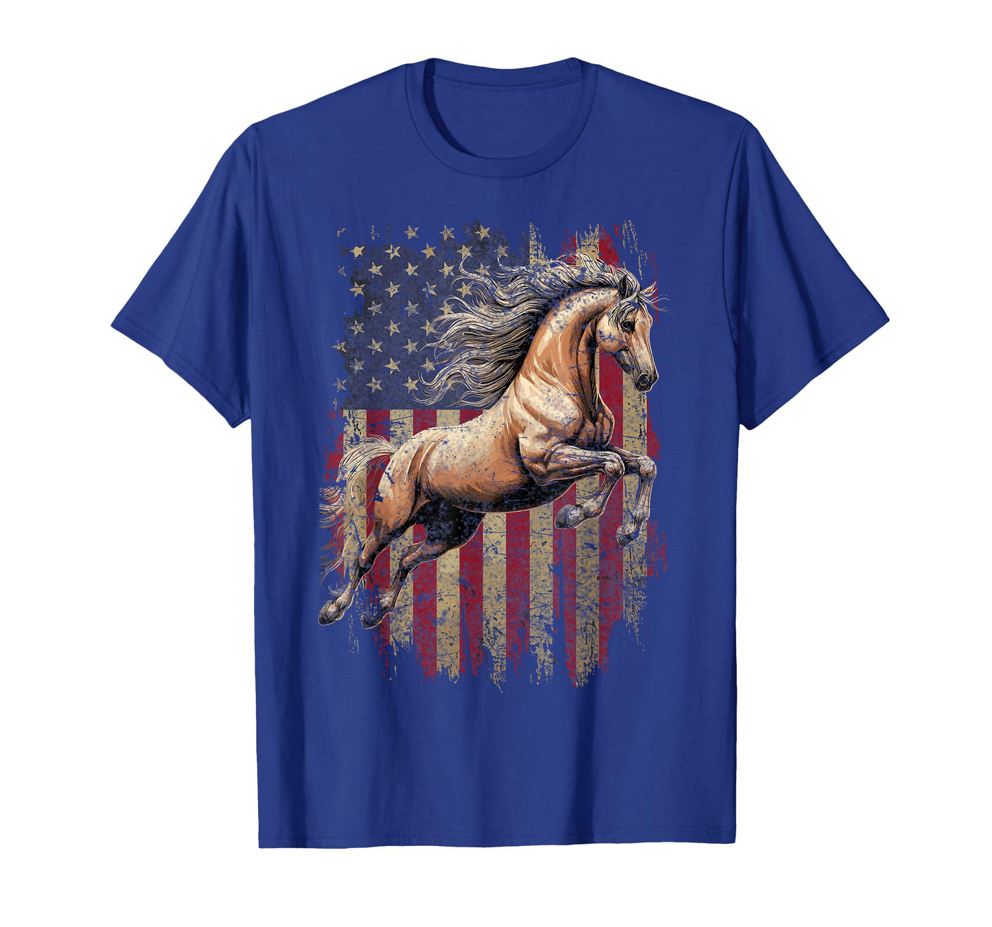Horse American Flag USA 4th of July Horses T-Shirt