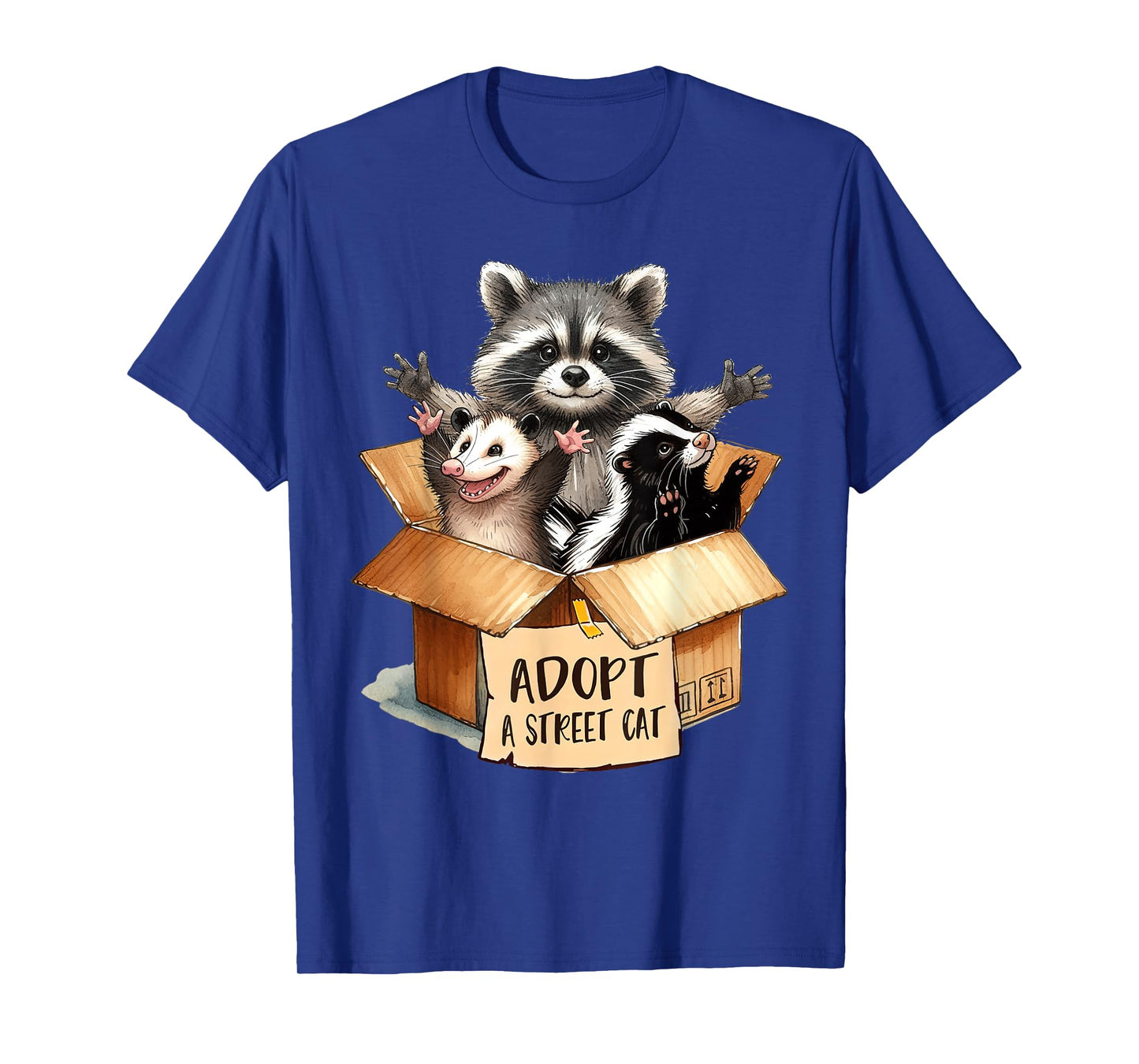 Team Trash Opossum Racoon Skunk Lover Adopt A Street Cat T-Shirt