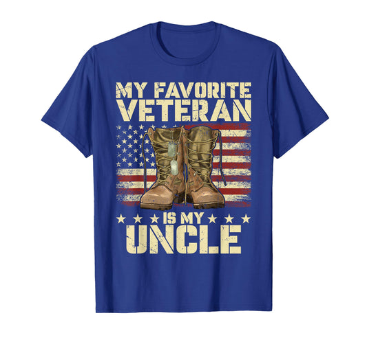 Army Veterans Day My Favorite Veteran Is My Uncle For Kids T-Shirt