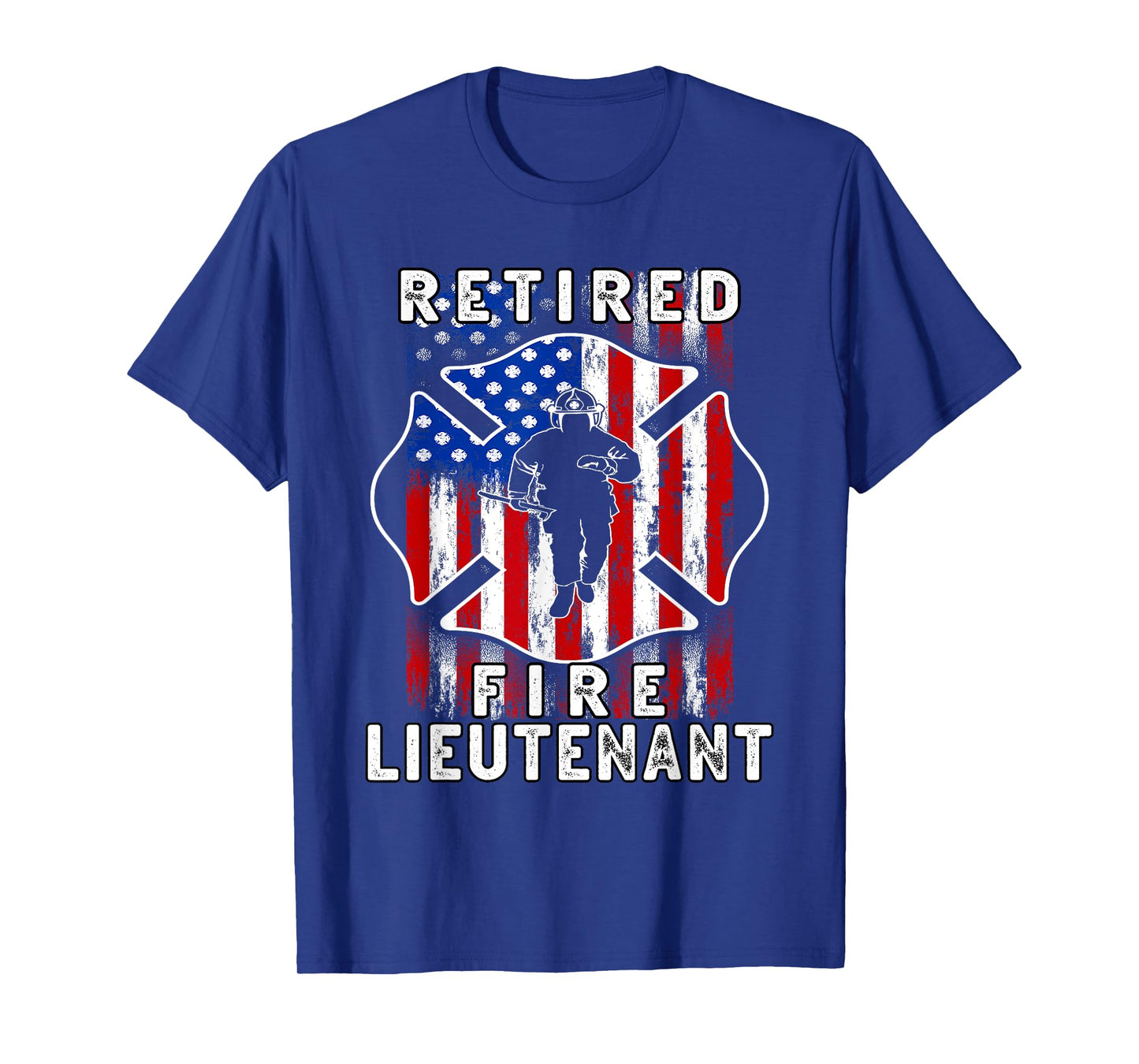 Retired Firefighter Lieutenant Dad Fireman Retirement USA T-Shirt
