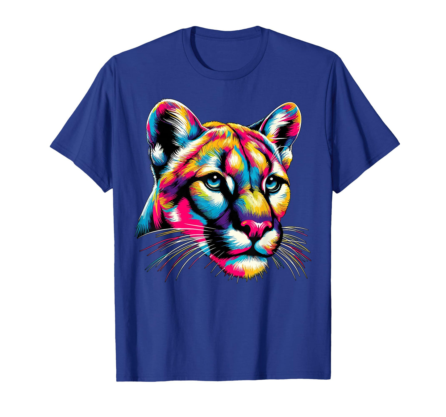 Colorful Puma Cougar Head T-Shirt