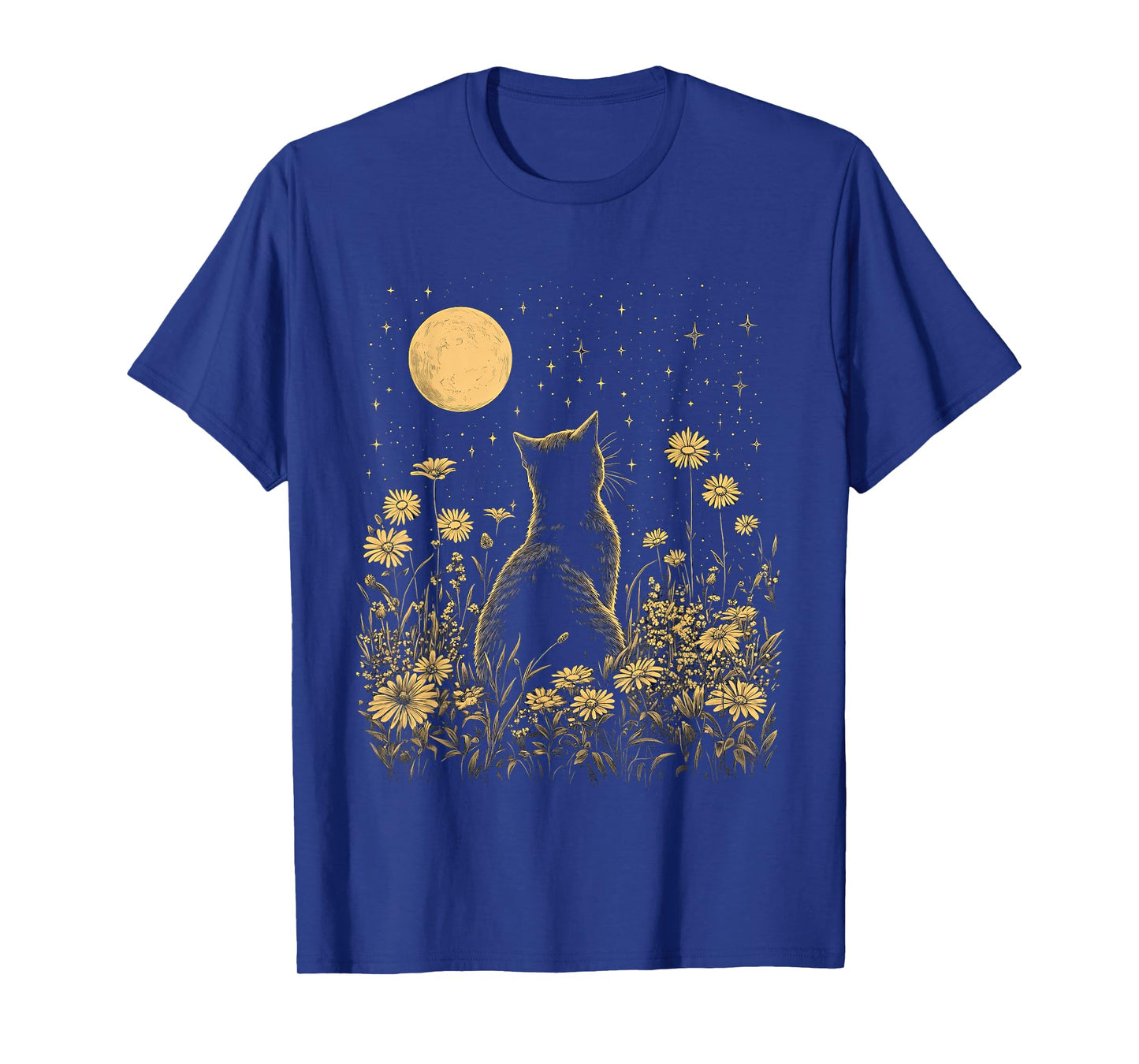 cat moon moonphases cats in nature kittens simple T-Shirt