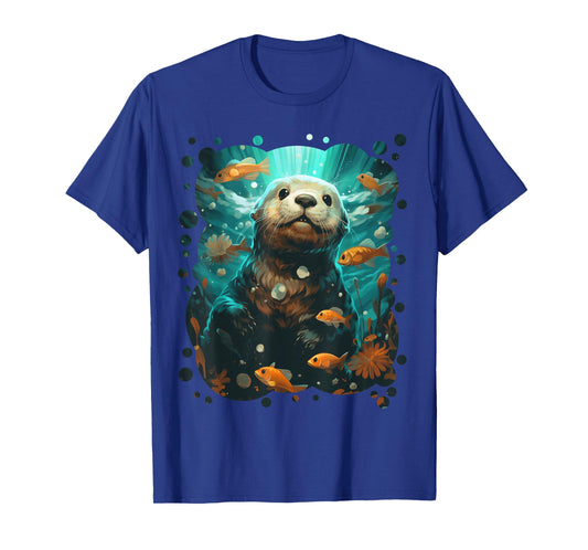 Cute Sea Otter Animal Nature Lovers Graphic T-Shirt