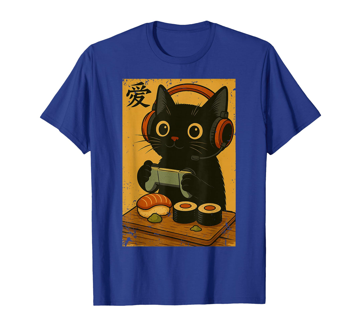 Cute Kawaii Gamer Cat Funny Retro Japanese Cat Gaming T-Shirt