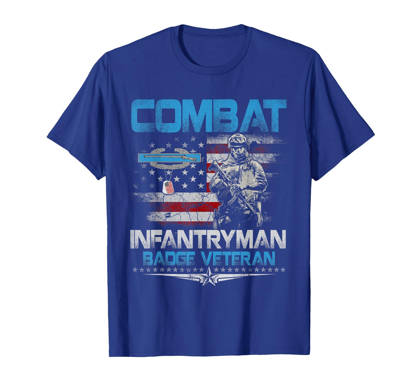 Combat Infantryman Badge CIB 11C Veteran Patriotic 4th July T-Shirt