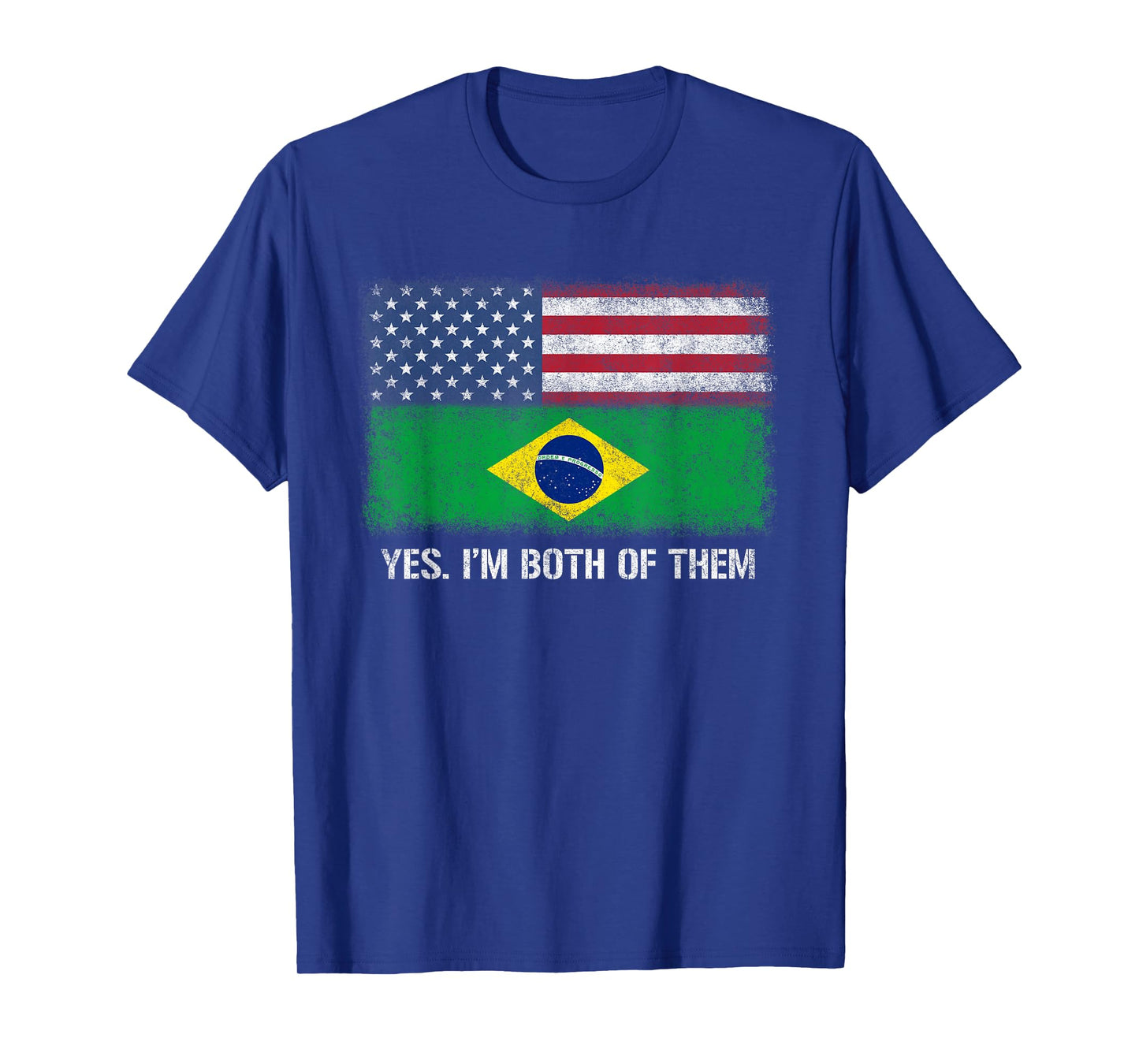 Usa Brazil Brazilian American Flag Dual Citizen Citizenship T-Shirt for Women Kids Men
