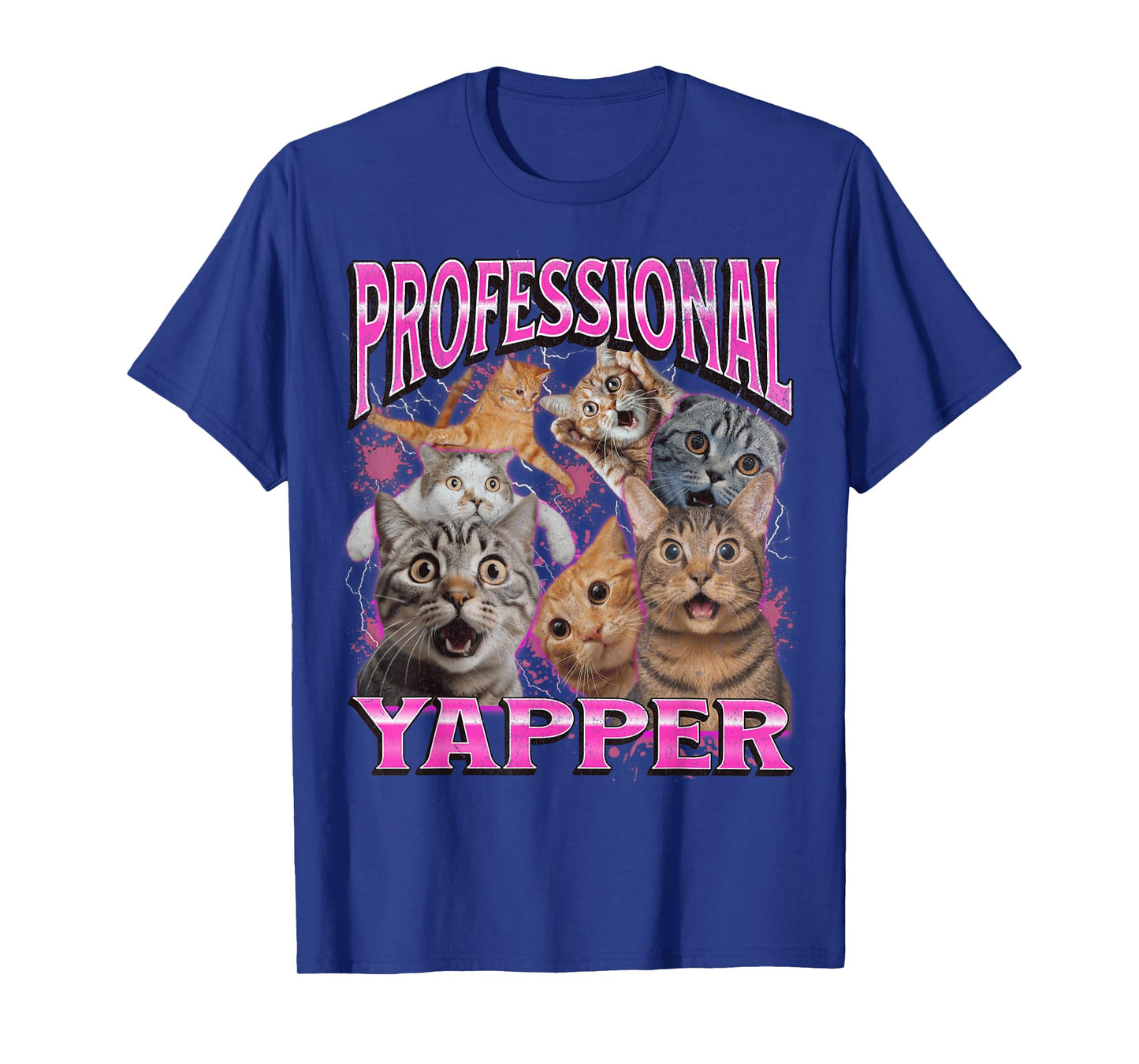 Professional Yapper Funny Cat Meme Bootleg Graphic 90s T-Shirt for Men Women