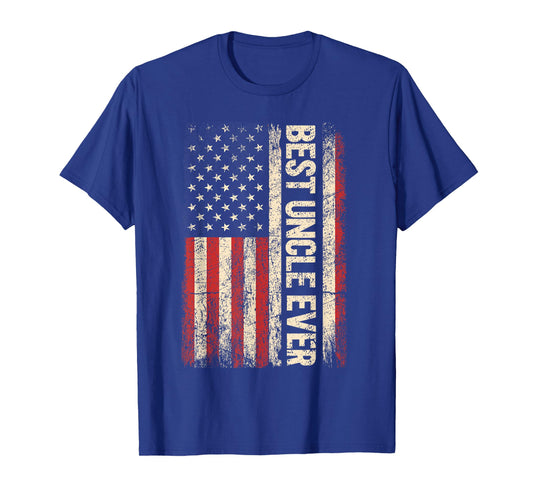 Best Uncle Ever US American Flag Shirt for Uncle Men Tee T-Shirt