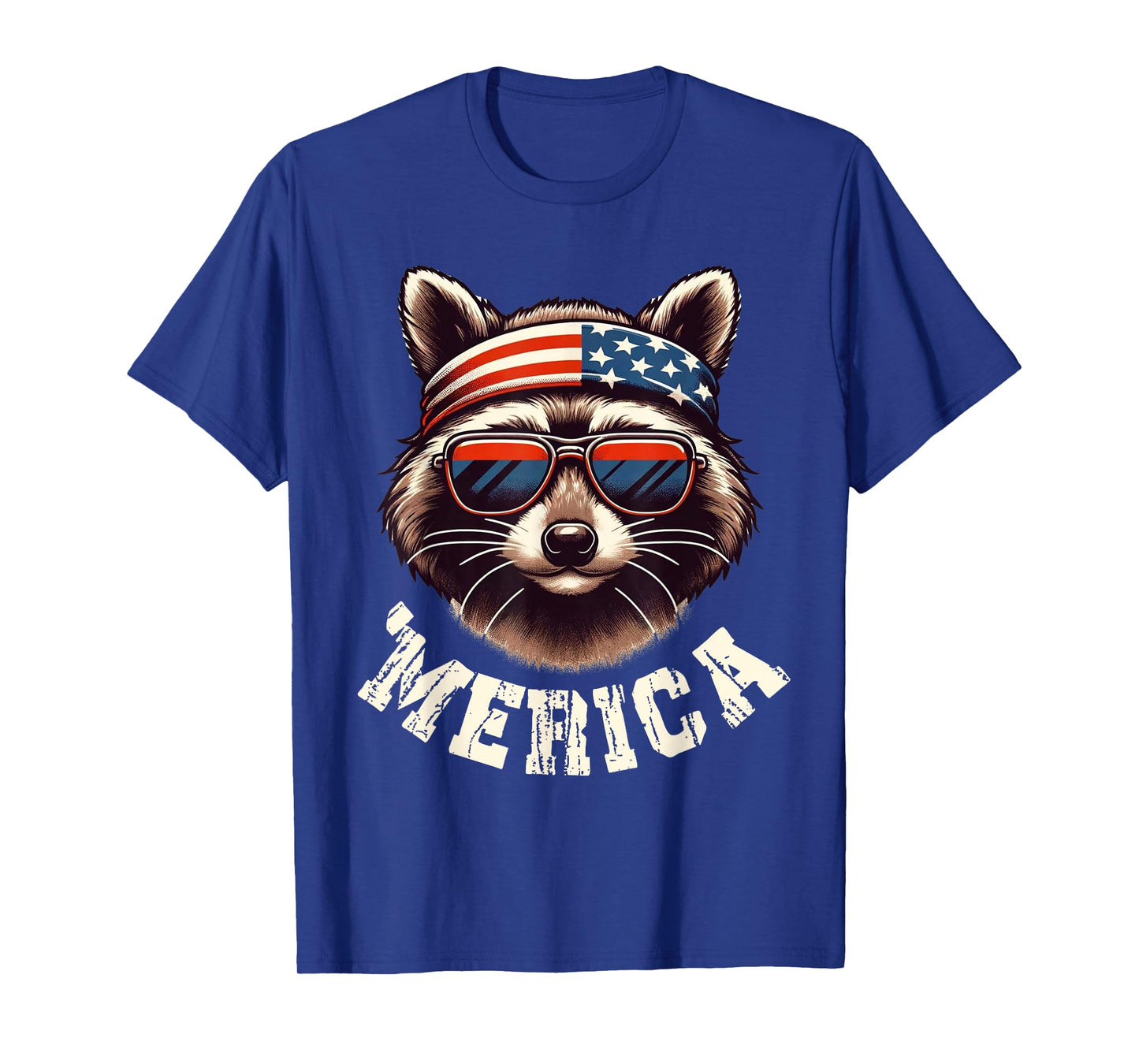 Funny Raccoon 4th of July American Flag Patriotic Raccoon T-Shirt