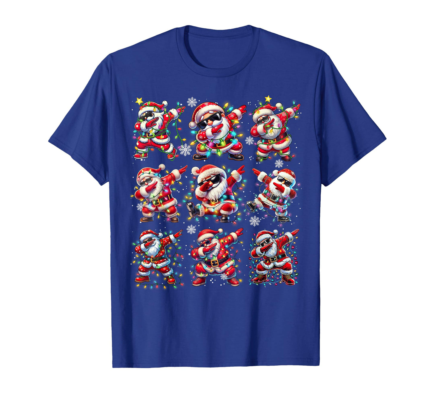 Cute Santa Christmas Dabbing Dance Boys Men Kids Xmas Lights T-Shirt
