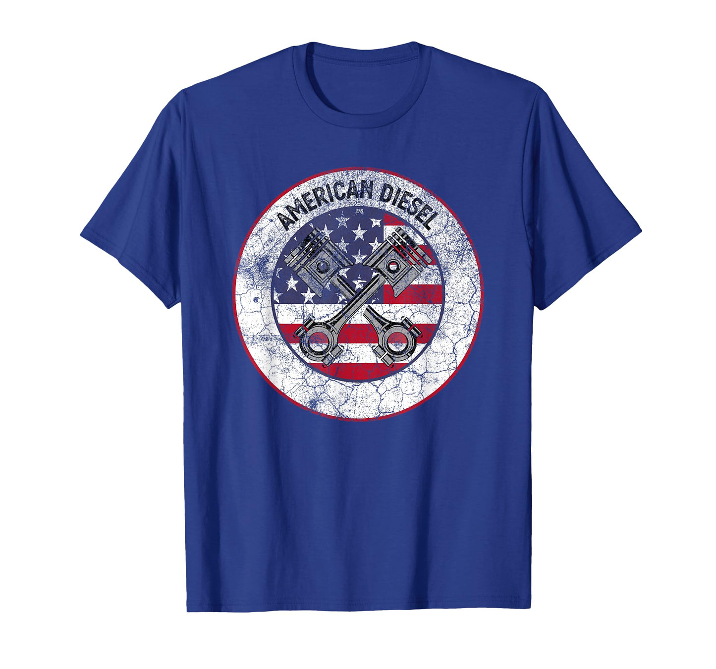 American Diesel Flag Vintage Diesel Mechanic Smoke Trucks T-Shirt