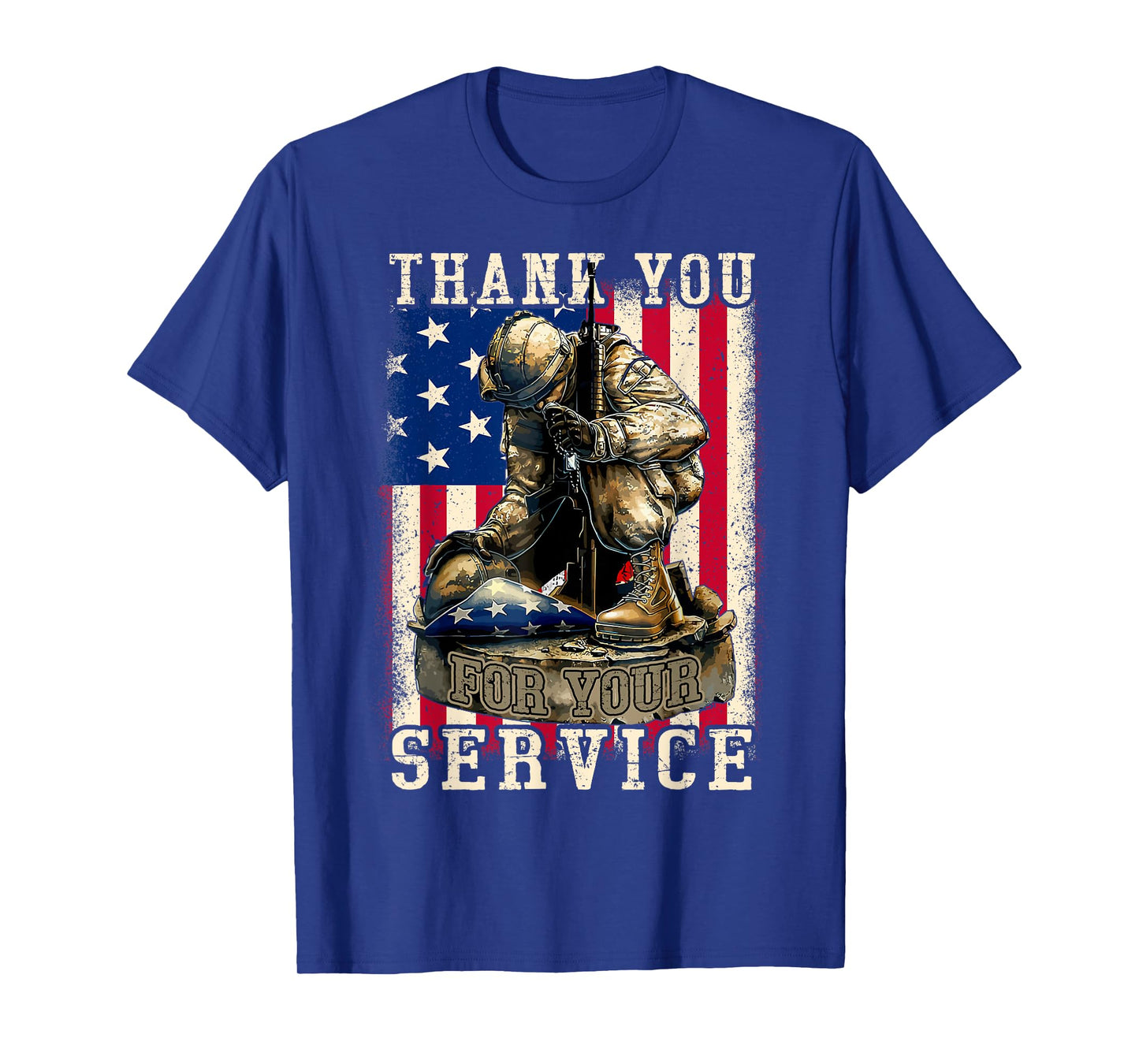 Patriotic Thank You for Your Service Veteran Memorial Day T-Shirt