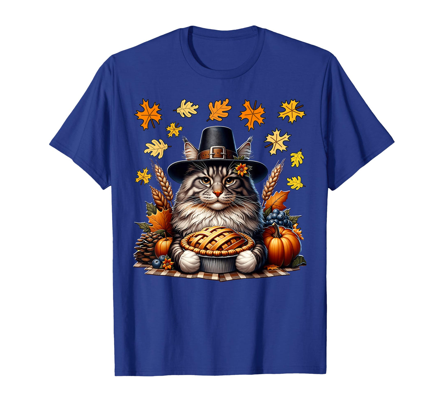 Maine Coon Thanksgiving Maine Coon Cat Thanksgiving T-Shirt