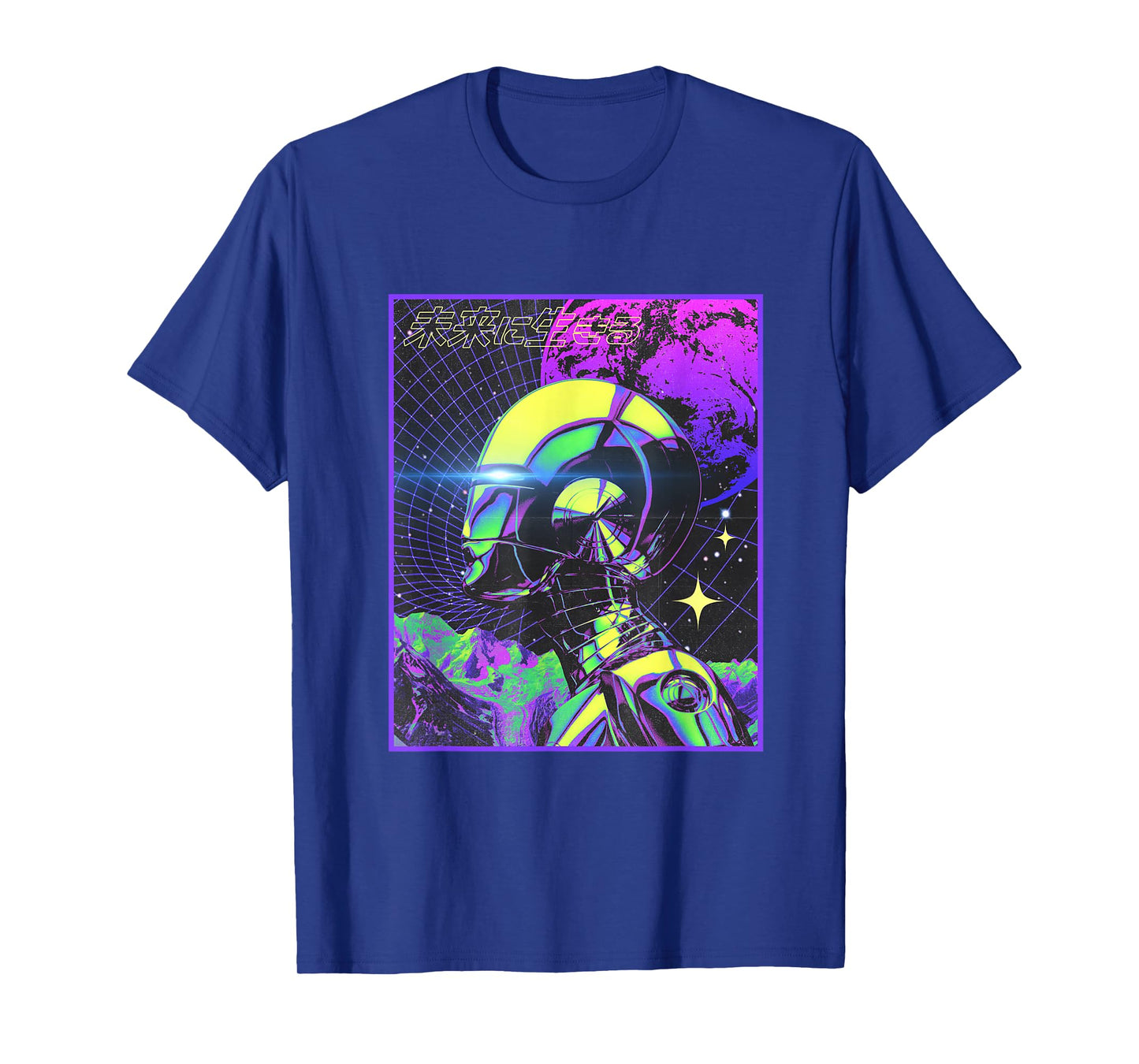 Cyberpunk Tshirt Japanese Futuristic Robot Sci-Fi Vaporwave T-Shirt