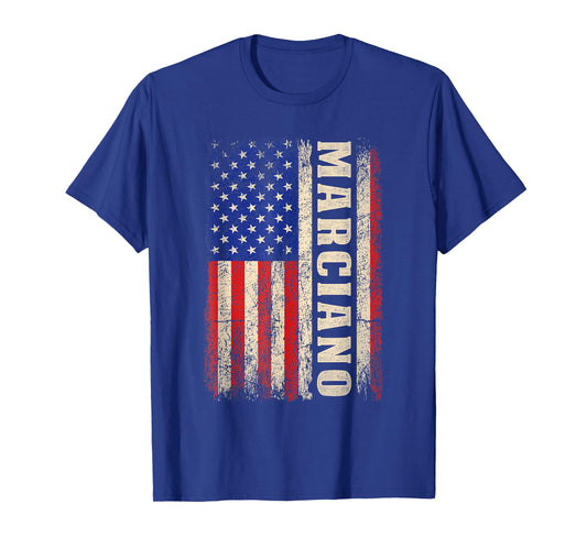 MARCIANO Last Name Shirt MARCIANO Name American Flag T-Shirt