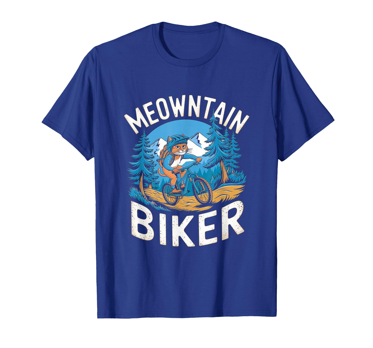 Funny MTB Mountain Biking Pun - Mountainbiker Cat T-Shirt